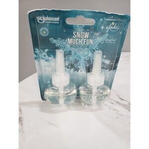 Glade Plug In Refills Scented Snow Much Fun Air‎ Freshener 2 Count Limited Ed